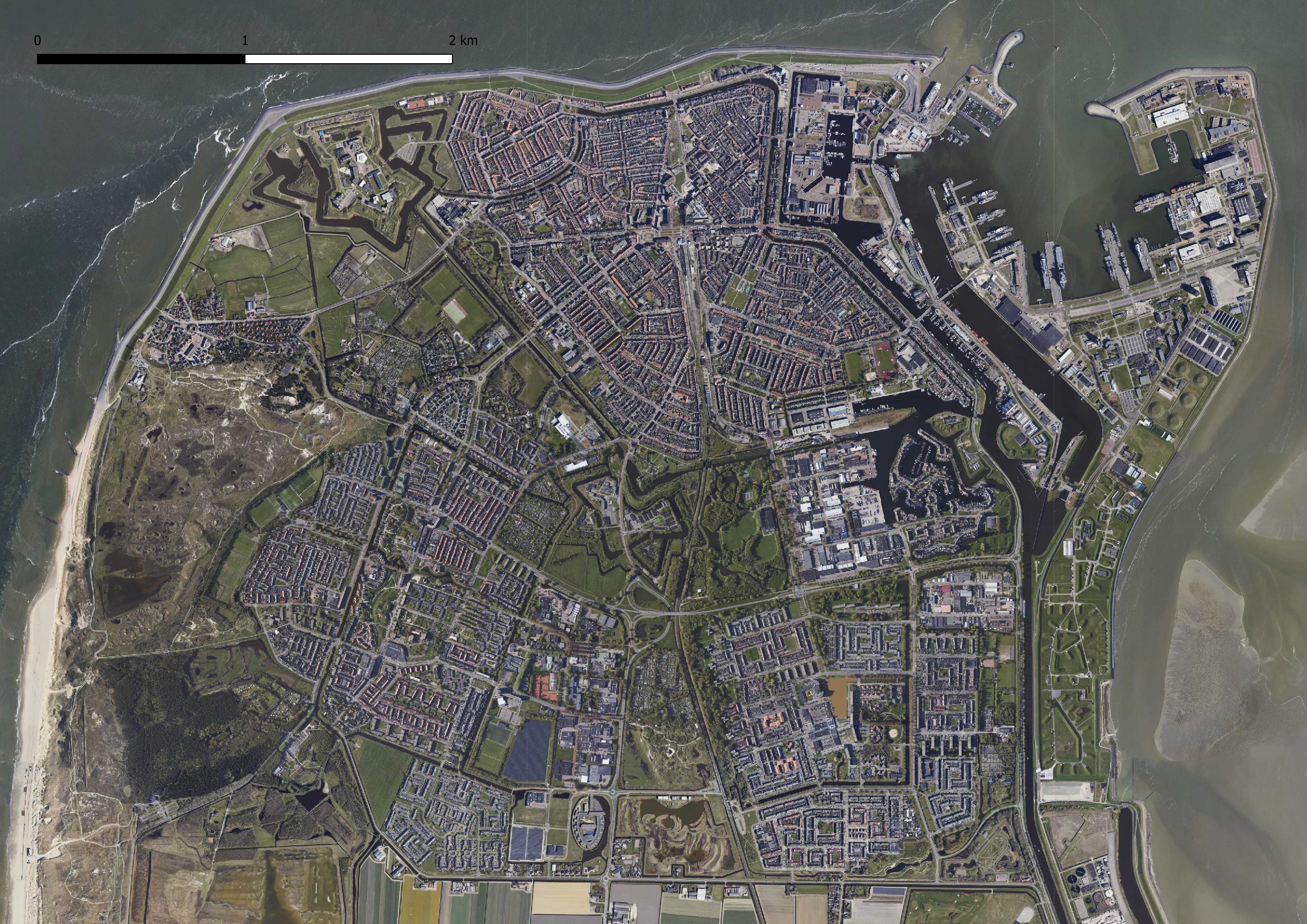 Aerial image of Den Helder, now.